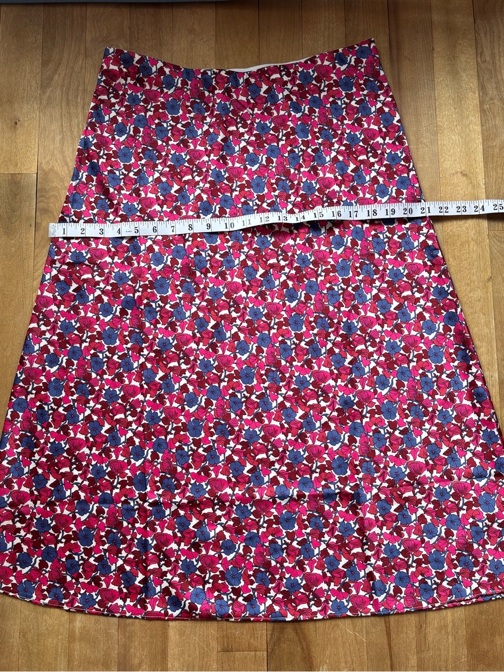 J. Crew Pink and Purple Floral A-Line Midi Skirt - Picture 3 of 5